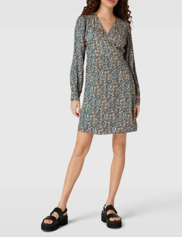 Rochie scurta Pieces, floral Floral print