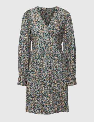 Rochie scurta Pieces, floral Floral print