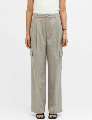 
						Pantaloni Object, crem