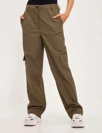 Pantaloni Object, kaki
