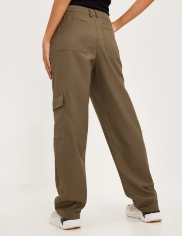 Pantaloni Object, kaki