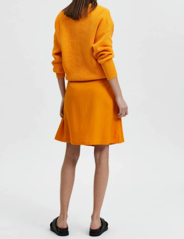 Fusta Selected Femme, portocaliu