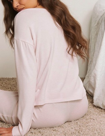 Bluza de pijama NA-KD, roz pal