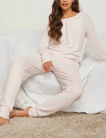Bluza de pijama NA-KD, roz pal