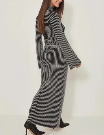 Bluza NA-KD, alb-negru