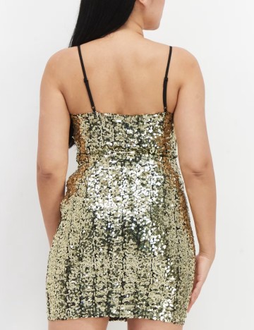 Rochie scurta NA-KD, auriu