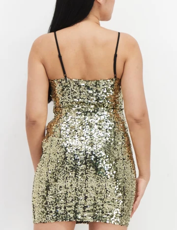 Rochie scurta NA-KD, auriu