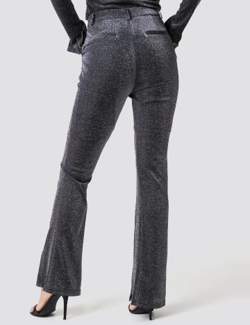 Pantaloni NA-KD, argintiu