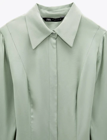 Camasa Zara, verde, L Verde
