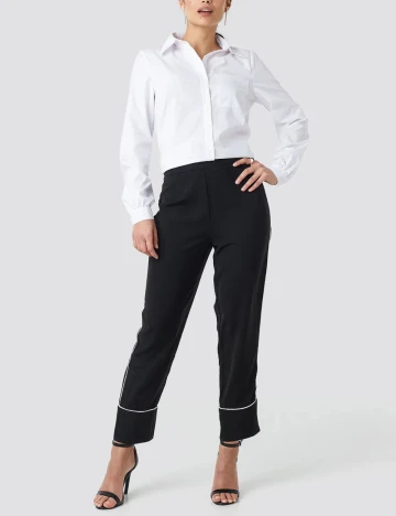 Pantaloni NA-KD, negru