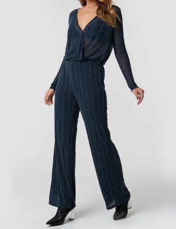 
						Pantaloni NA-KD, bleumarin