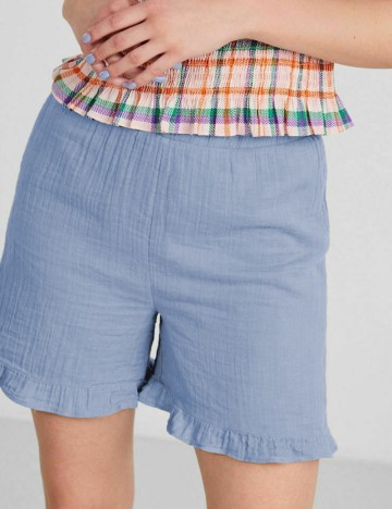 Pantaloni scurti Pieces, albastru