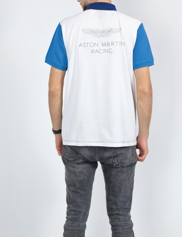 Tricou HACKETT, albastru/alb