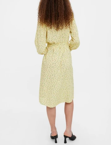 Rochie medie Vero Moda, galben