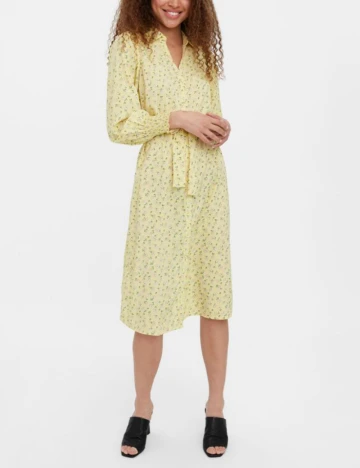 Rochie medie Vero Moda, galben