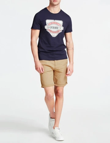 Pantaloni scurti Guess, maro deschis