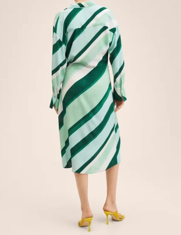 Rochie medie Mango, verde Verde