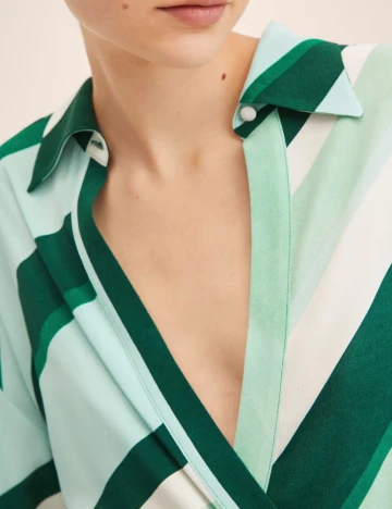 Rochie medie Mango, verde Verde
