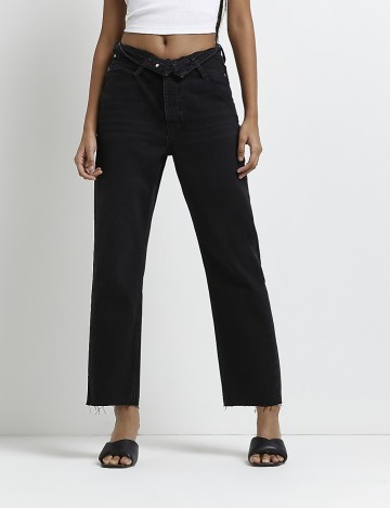 
						Blugi River Island, negru