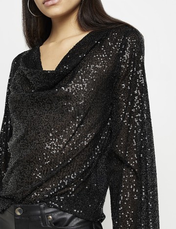 Bluza River Island, negru