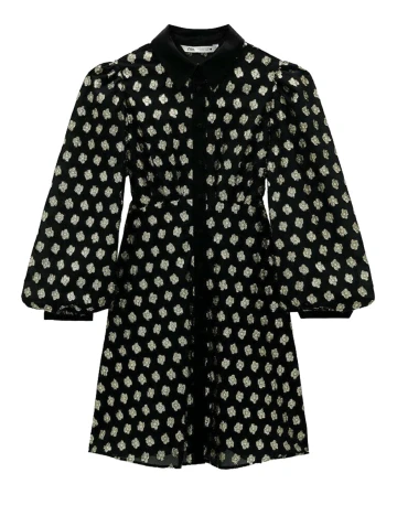 Rochie Zara, negru/buline, M Negru