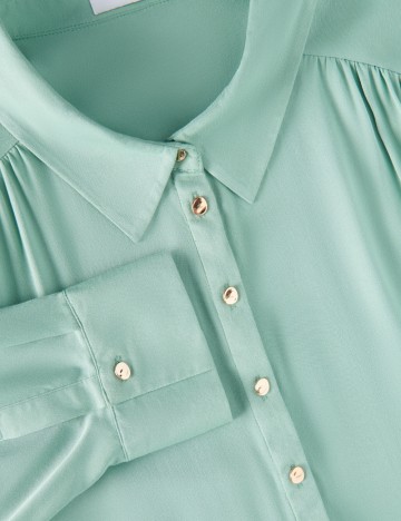 Camasa Reserved Plus Size, turcoaz
