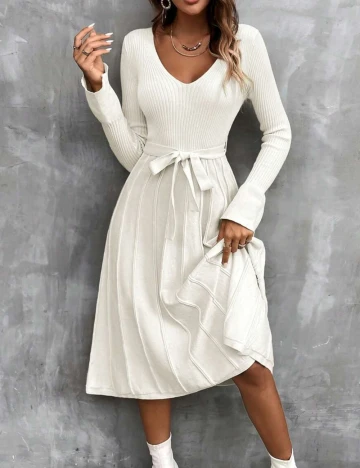 Rochie medie SHEIN, crem Crem