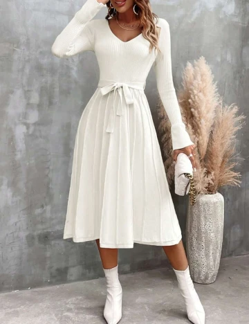 Rochie medie SHEIN, crem Crem