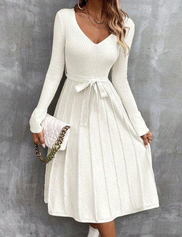 Rochie medie SHEIN, crem