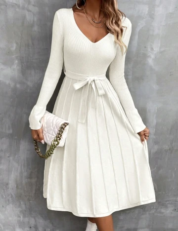 Rochie medie SHEIN, crem Crem