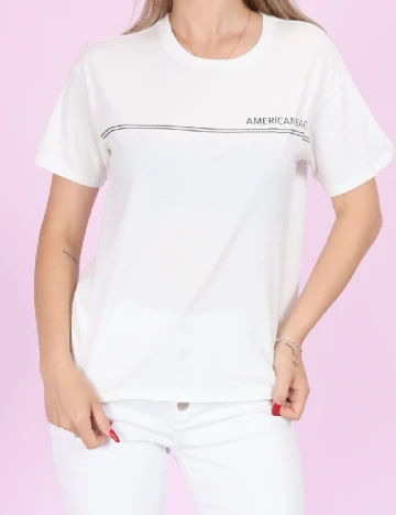 Tricou American Eagle, alb Alb