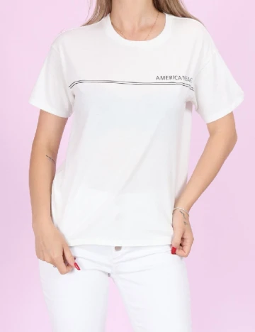 Tricou American Eagle, alb Alb