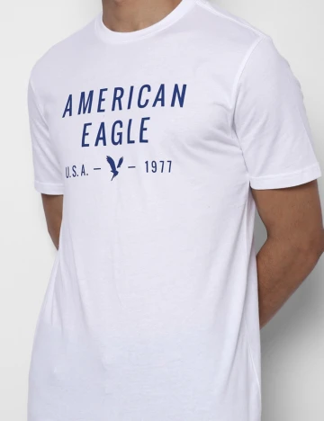 Tricou American Eagle, alb Alb