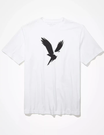 Tricou American Eagle, alb Alb