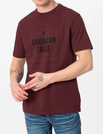 Tricou American Eagle, visiniu Rosu