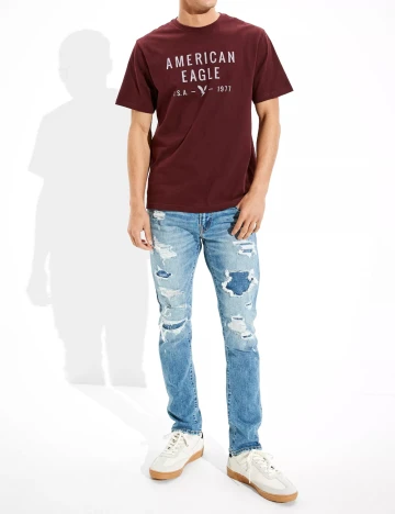 Tricou American Eagle, visiniu Rosu