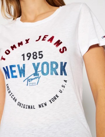 Tricou Tommy Jeans, alb