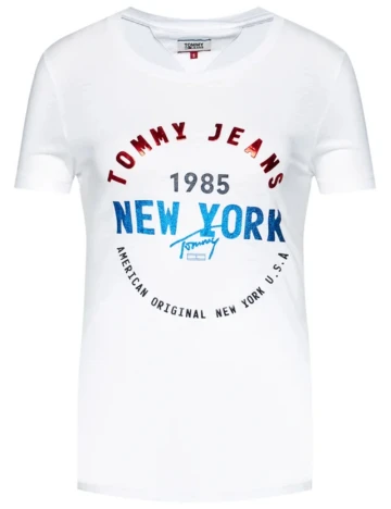 Tricou Tommy Jeans, alb Alb