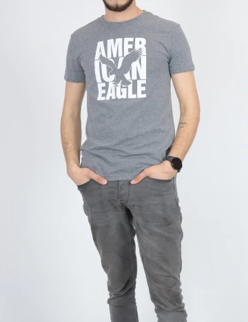 Tricou American Eagle, gri Gri