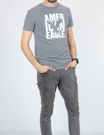 Tricou American Eagle, gri