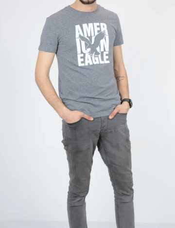 Tricou American Eagle, gri Gri