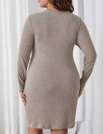 Rochie scurta SHEIN Maternity Plus, bej