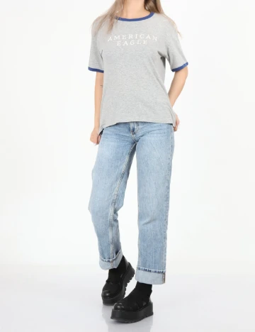 Tricou American Eagle, gri Gri