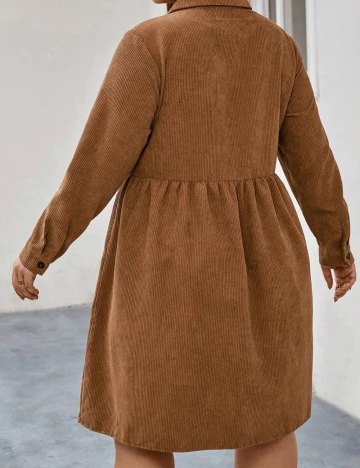 Rochie scurta SHEIN CURVE, maro