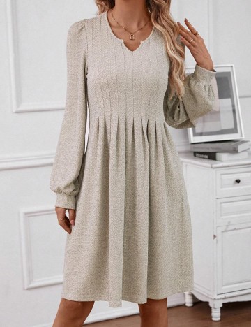 Rochie scurta Emery Rose, bej