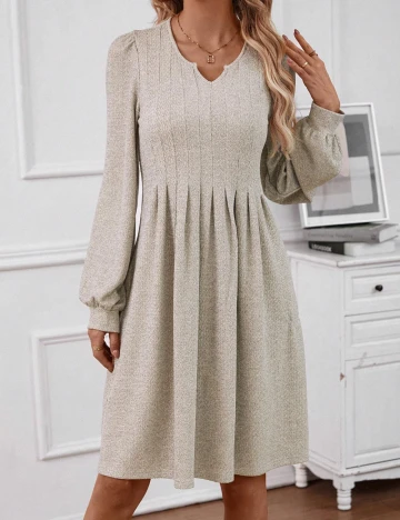 Rochie scurta Emery Rose, bej