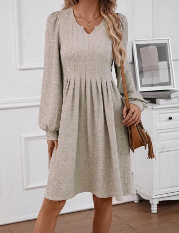 Rochie scurta Emery Rose, bej