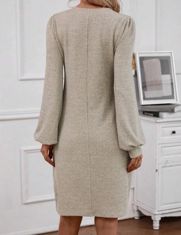 Rochie scurta Emery Rose, bej