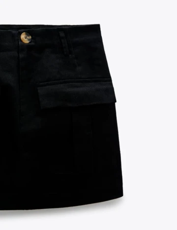 Fusta Zara, negru, S