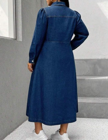 Rochie medie SHEIN CURVE, albastru